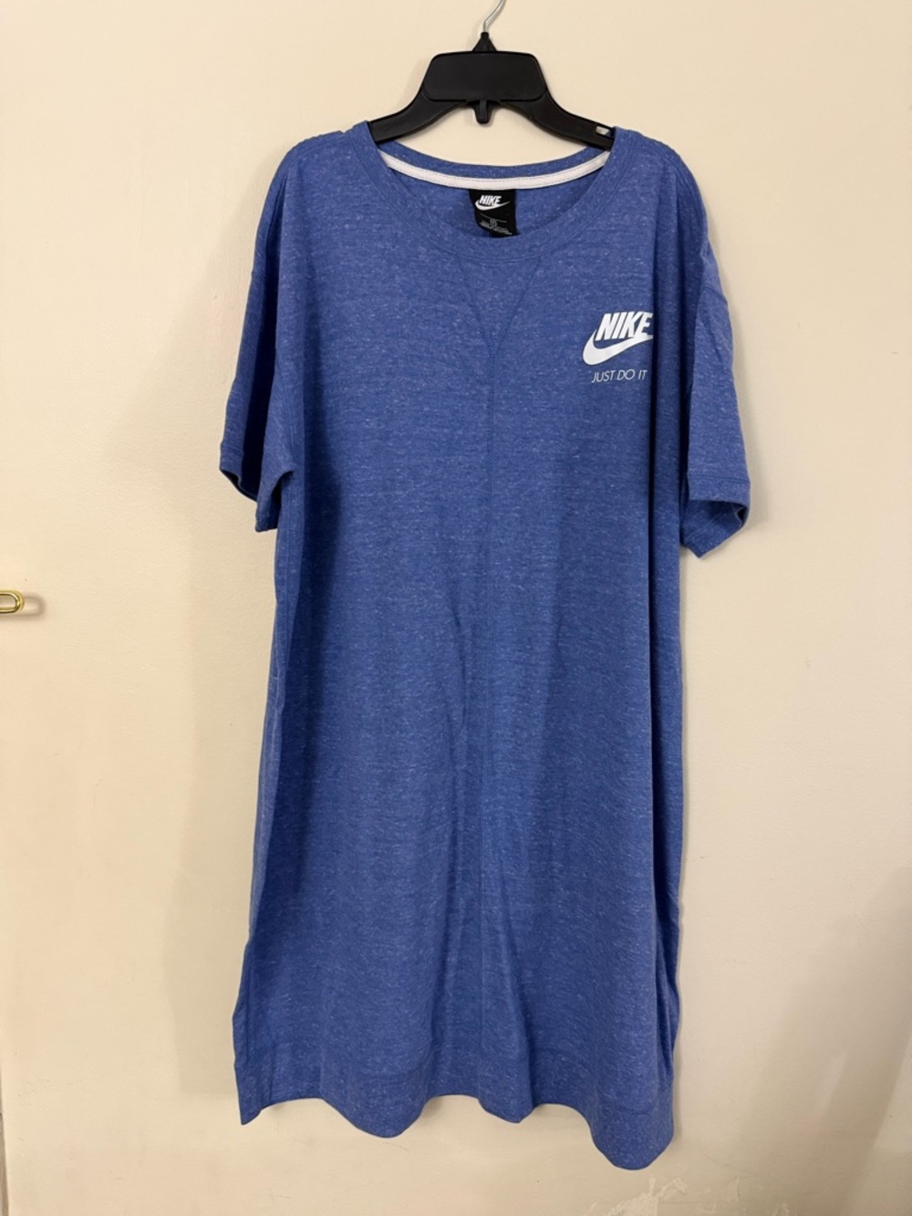 Nike Royal Blue Logo Tee Dress with White Swoosh